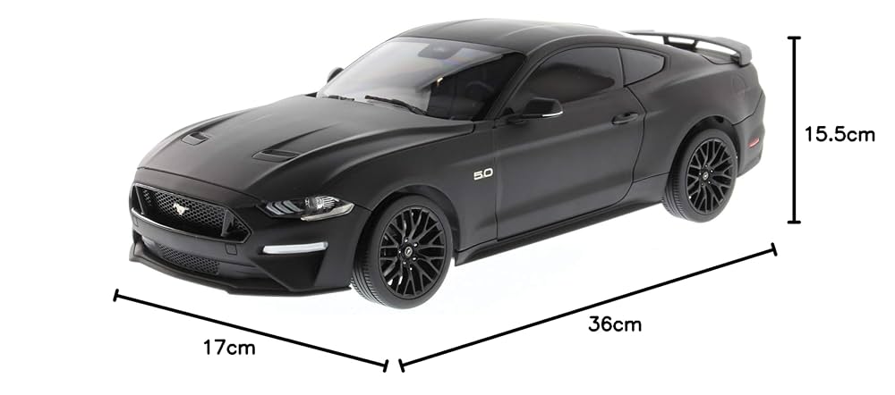 2019 Ford Mustang GT 5.0 Coupe Matt Black 1/18 Diecast Model